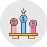 Leaderboard Line Filled Light Icon vector