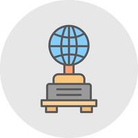 Globe Line Filled Light Icon vector