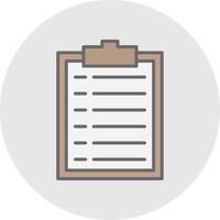 Clipboard Line Filled Light Icon vector