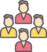 Team Line Filled Light Line Filled Light Icon vector