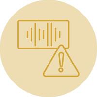 Error Line Yellow Circle Icon vector