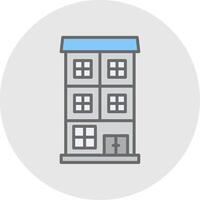 Appartment Line Filled Light Icon vector