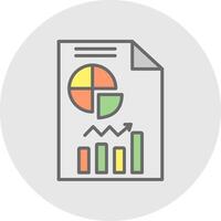 Analytics Line Filled Light Icon vector