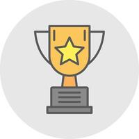 Trophy Line Filled Light Icon vector