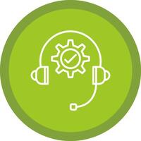 Technical Support Line Multi Circle Icon vector