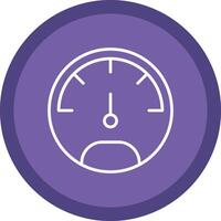 Speedo Meter Line Multi Circle Icon vector