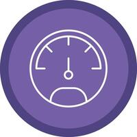 Speedo Meter Line Multi Circle Icon vector