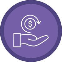 Return Of Investment Line Multi Circle Icon vector