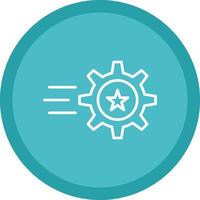 Cogwheel Line Multi Circle Icon vector