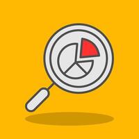 Seo Search Filled Shadow Icon vector