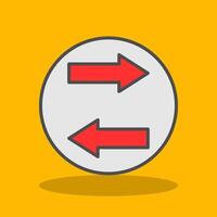 Database Transfer Filled Shadow Icon vector