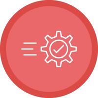 Gears Line Multi Circle Icon vector