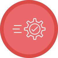 Gears Line Multi Circle Icon vector