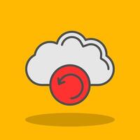 Backup Filled Shadow Icon vector