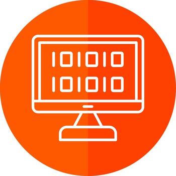 Algorithm Line Red Circle Icon vector