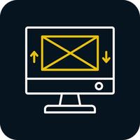 Email Line Red Circle Icon vector