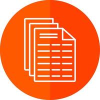 Files Line Red Circle Icon vector