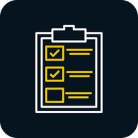 Checklist Line Red Circle Icon vector