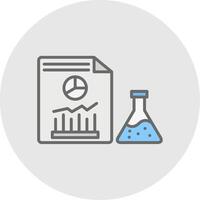 Chemical Analysis Line Filled Light Icon vector