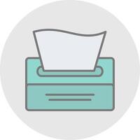 Tissue Paper Line Filled Light Icon vector