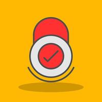 Security Check Filled Shadow Icon vector