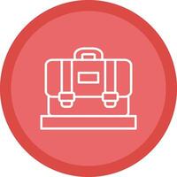 Suitcase Line Multi Circle Icon vector