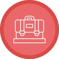 Suitcase Line Multi Circle Icon vector