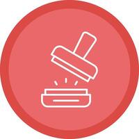 Stamp Line Multi Circle Icon vector