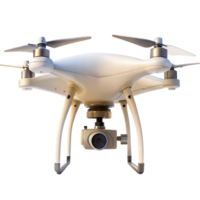 Advanced white drone with camera isolated on a clear background png