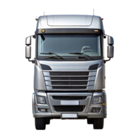 modern Silber LKW auf ein transparent Hintergrund, Vorderseite Aussicht png