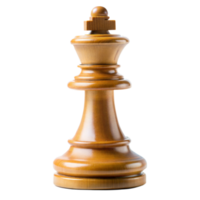 Close-up of a wooden chess king in clear detail png