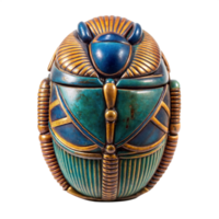 Exquisite ancient Egyptian scarab artifact with vivid colors png