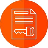 Document Line Red Circle Icon vector