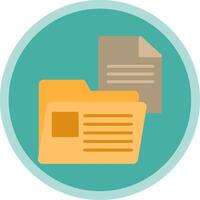 Document Folder Flat Multi Circle Icon vector