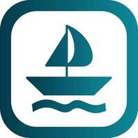 Sailing Glyph Gradient Corner Icon vector