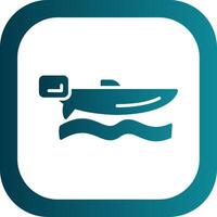 Speed Boat Glyph Gradient Corner Icon vector