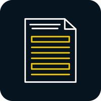 Document Line Red Circle Icon vector