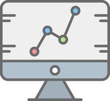 Stats Line Filled Light Icon vector