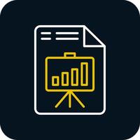 Presentation Line Red Circle Icon vector