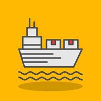 Shipping Filled Shadow Icon vector