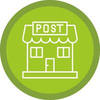 Post Office Line Multi Circle Icon vector