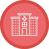 Hospital Line Multi Circle Icon vector