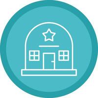 Army Base Line Multi Circle Icon vector