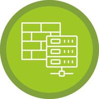 Firewall Line Multi Circle Icon vector