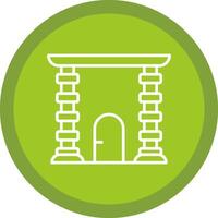 Archway Line Multi Circle Icon vector