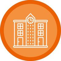 Skyscrapers Line Multi Circle Icon vector
