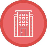 Skyscraper Line Multi Circle Icon vector