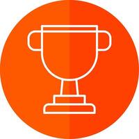 Trophy Line Red Circle Icon vector