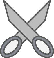 Scissors Line Filled Light Icon vector