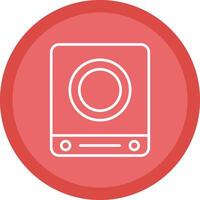 Induction Stove Line Multi Circle Icon vector